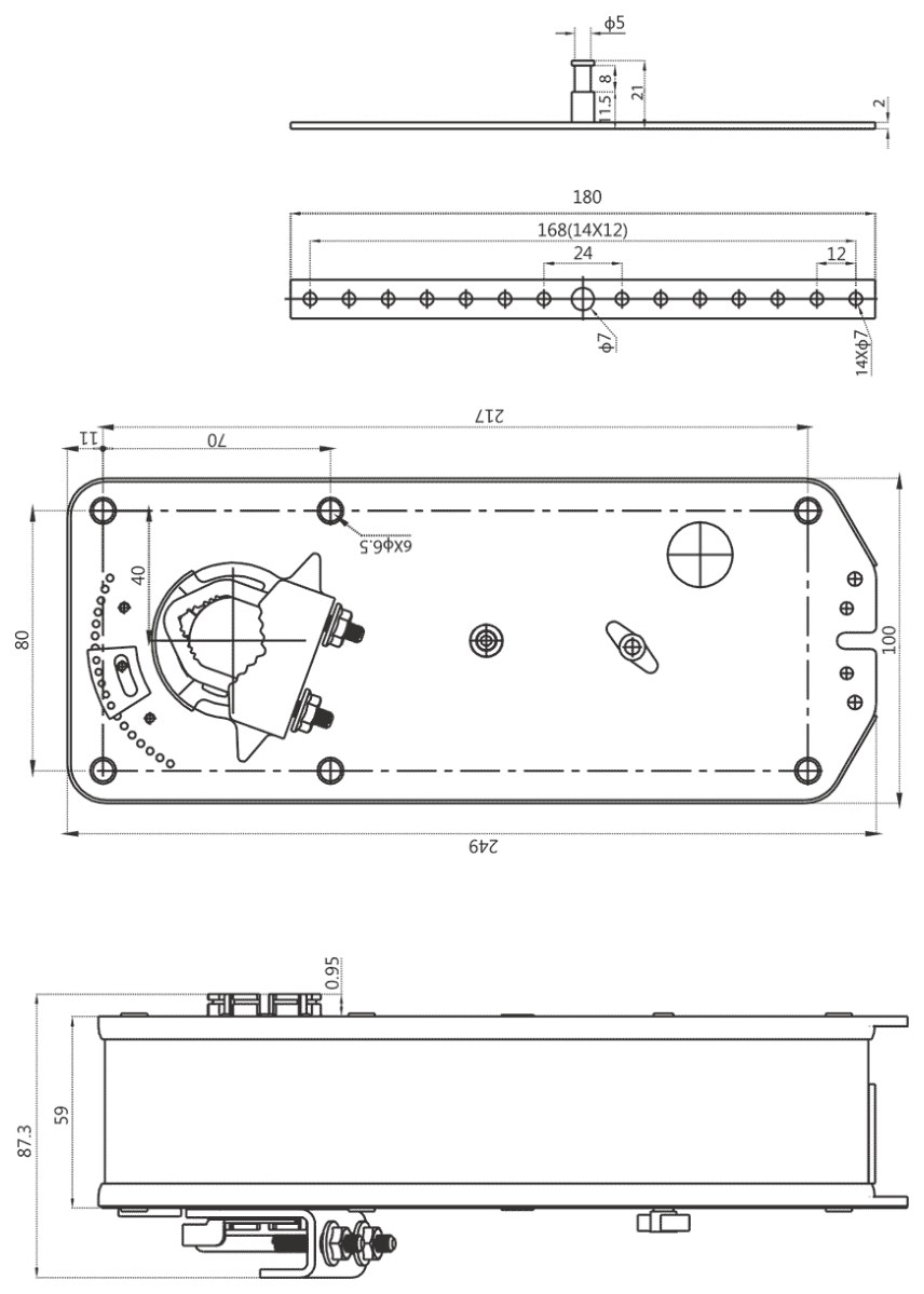 Электропривод Нанотек NF 24 B (15 Н·м, с возвратной пружиной)