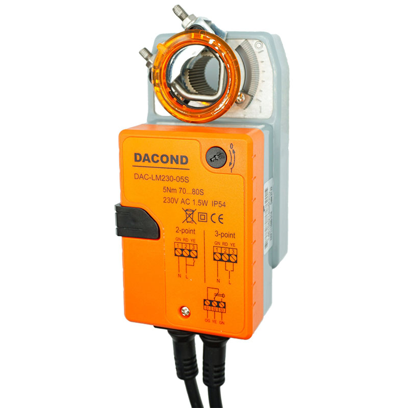 Электропривод DACOND DAC-LM24-20SM (20 Н·м, 24 В, 0–10 В, без пружины)
