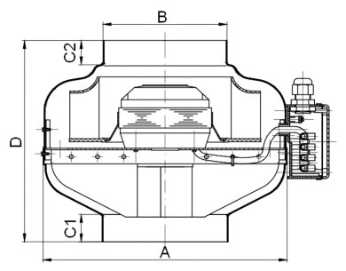 Вентилятор канальный круглый Supervent CL 250 M EC
