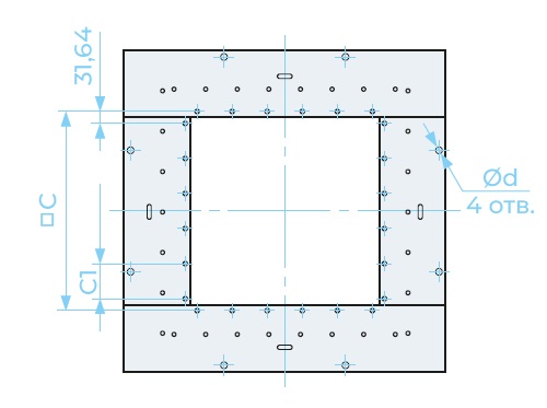 Габаритно-присоединительные размеры — Стакан монтажный sтм